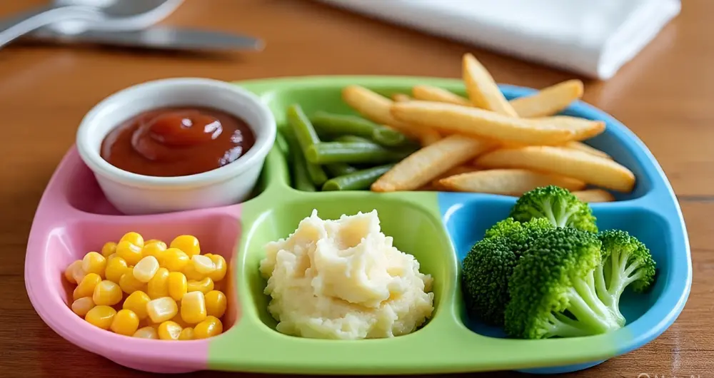 Texas Roadhouse Kids Grilled Chicken: A Healthy Favorite for Little Foodies 3 Texas Roadhouse kids meal side options including mashed potatoes, buttered corn, applesauce, green beans, and steak fries”